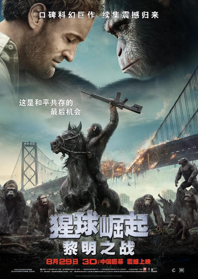 Dawn of the Planet of the Apes3D【猩球崛起2:黎明之战】蓝光左右格式