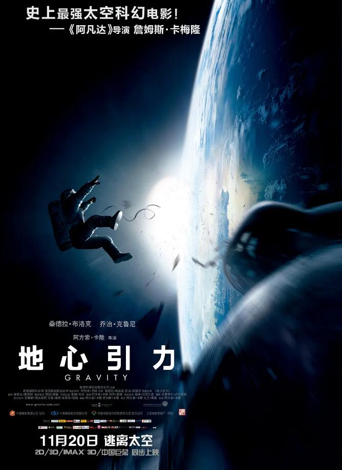 Gravity【地心引力】高分硬核科幻电影左右格式蓝光压制3D片源
