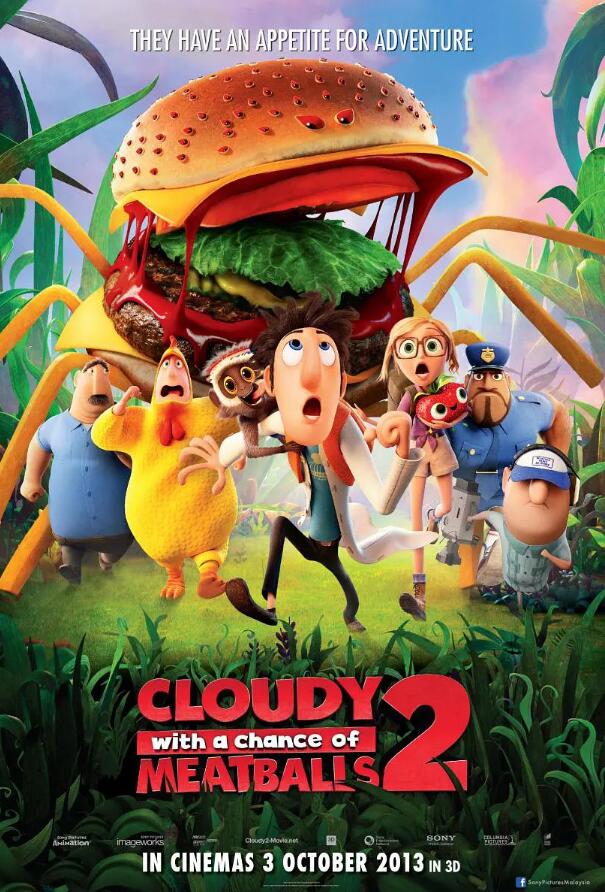Cloudy with a Chance of Meatballs2【美食从天而降_天降美食2】