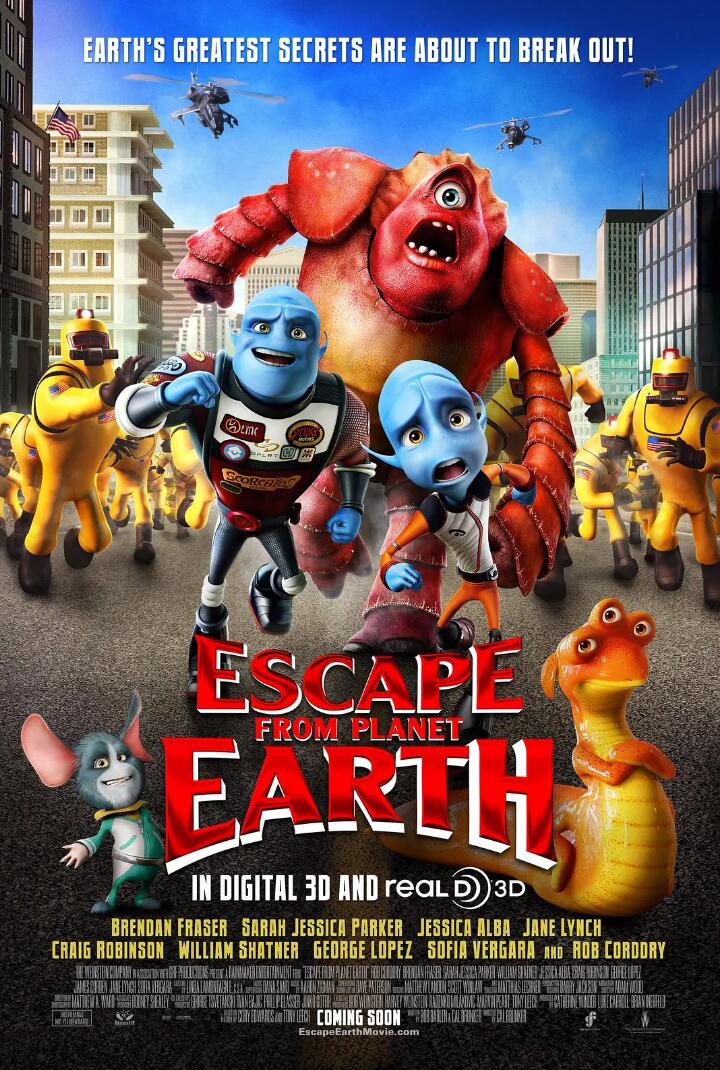 家庭儿童3D动画片Escape from Planet Earth【逃离地球】左右格式下载